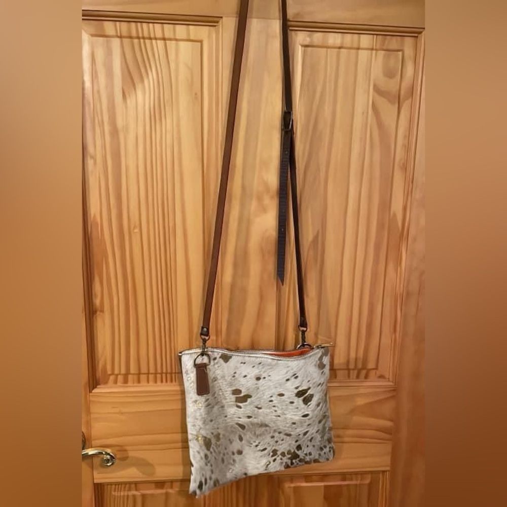 Genuine Leather and Calf hair crossbody
